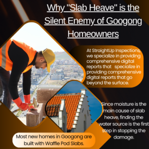Slab heave educational guide for Googong homeowners explaining waffle pod slabs and moisture management by Straight Up Inspections.