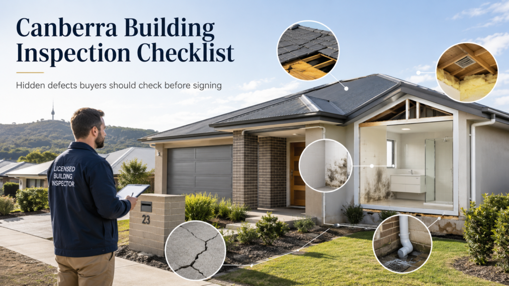 pre-purchase building inspection Canberra, ACT property inspection, independent building inspector Canberra, Canberra building report, pre-sale building report ACT